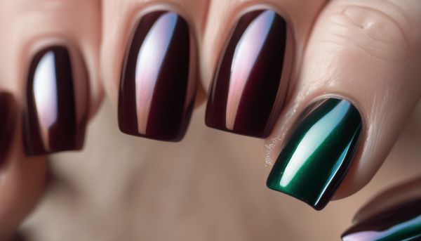 Elevate your style with stunning burgundy cat eye nails